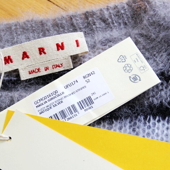 BNWT AW24 MARNI FUZZY WUZZY MOHAIR BRUSHED SWEATER 48 & 50 & 52 - Picture 12 of 16